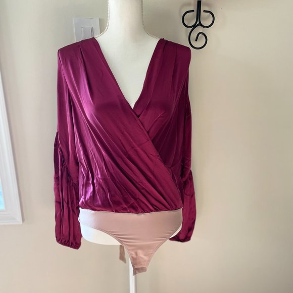 Amanda Uprichard Silk Wrap Bodysuit - Picture 1 of 4
